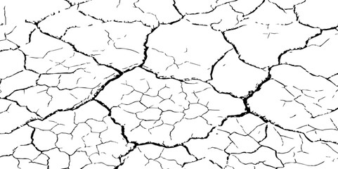  Abstract messy and distressed element for overlay.Grunge black and white crack texture background.vector
