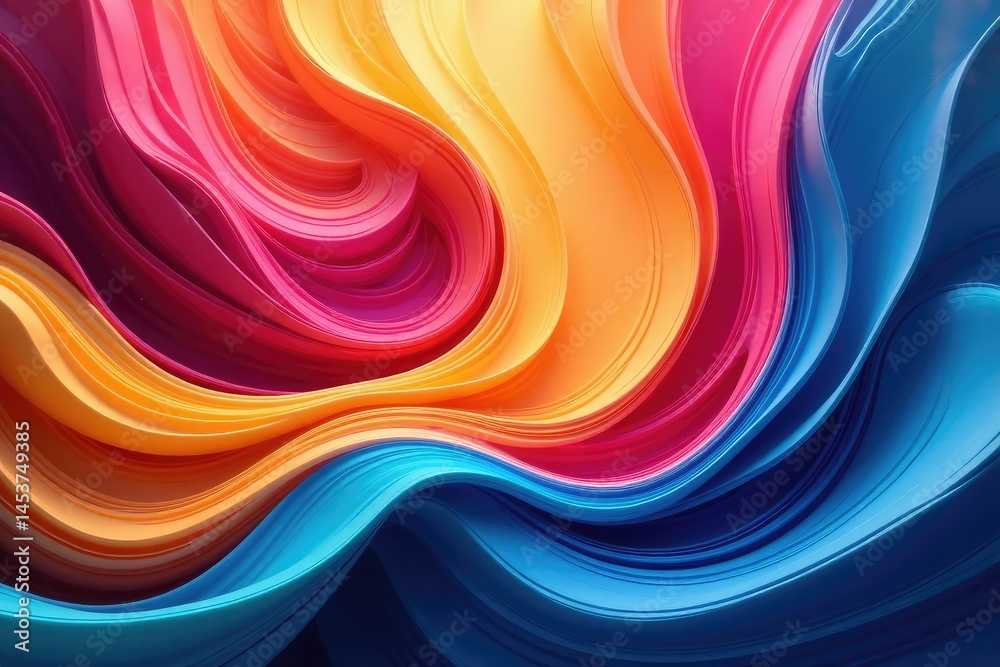 Poster abstract swirling shapes create a dynamic, flowing pattern , visual art, swirl, flowing pattern