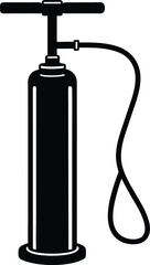 air pump with hose on white background  