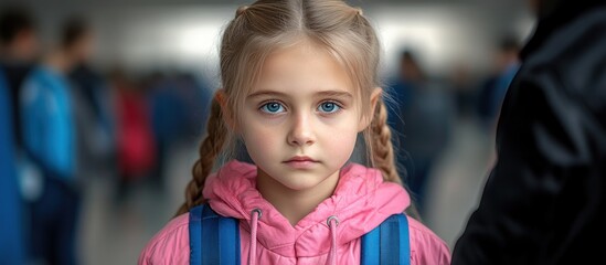 Young girl with thoughtful expression