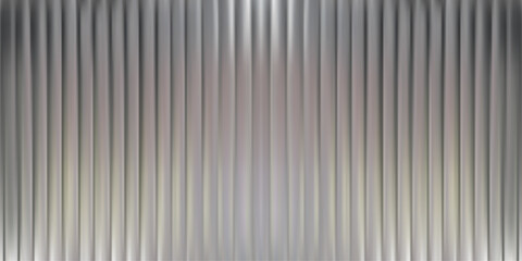 Glass pattern texture effect. Holograph ice reed metal. Abstract 3d ribbed line gradient. Fluted laser ripple striations. Silver light corrugated transparent wall. Seamless frosted plastic prism panel