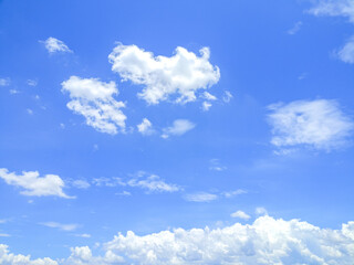Background image of clear sky good weather beautiful floating clouds natural.