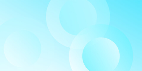 Minimalist banner background, pastel colorful, Light Blue gradations. Circle effect style geometric, abstract background. Vector Illustration