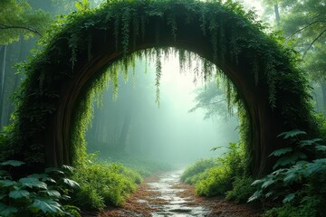 Obraz premium Sunlit Forest Portal
