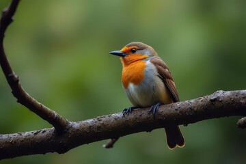 Naklejka premium Forest Robin Perch