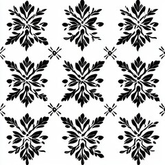 Monochrome Seamless pattern with a simple abstract drawing. Vector illustration.
