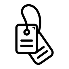 Army Dog Tag Lineart