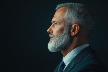 Fototapeta premium Man in a suit with a beard.