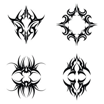 Tribal tattoo design elements, Tattoo Design Bundle