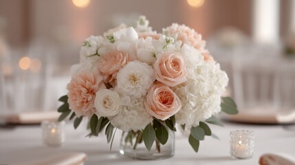 elegantly set indoor venue with minimalistic decor and ample copy space for text placement