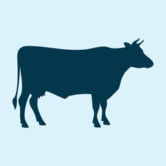 Cow silhouette vector