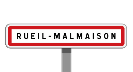 Panneau sur poteau de Rueil-Malmaison, Hauts-de-Seine, Île-de-France