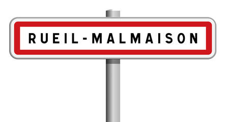 Panneau sur poteau de Rueil-Malmaison, Hauts-de-Seine, Île-de-France