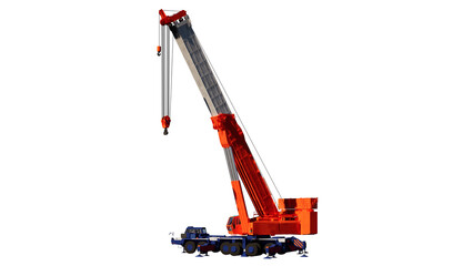 hydraulic truck crane isolated