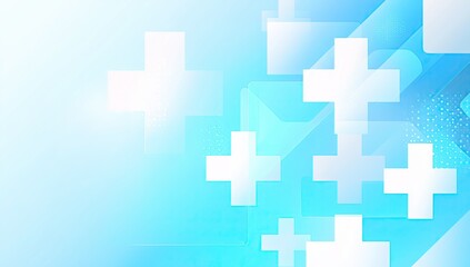 Fototapeta premium Abstract light blue background with futuristic squares and rectangles, designed for business presentations, corporate banners, and web design projects focused on AI and technology.