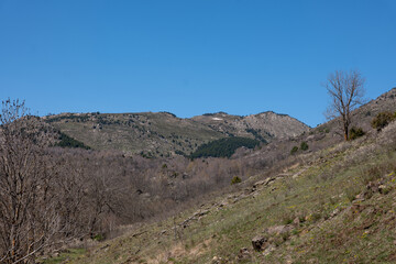 mountain landscape with blue sky