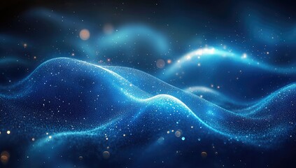 Abstract digital illustration of vibrant blue undulating patterns.