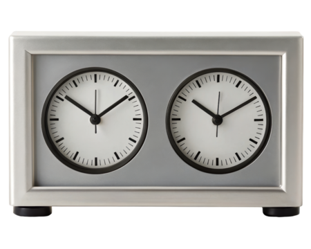 Analog Chess Clock for Game Timing on a transparent background - Powered by Adobe
