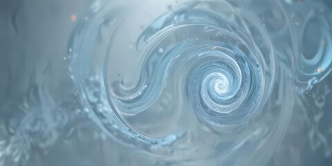 Dreamy light blue swirls, soft textures, ethereal glow , digital, airy, canvas