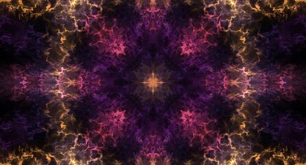 abstract kaleidoscope mandala art design background beautiful circular multicolor with noise texture