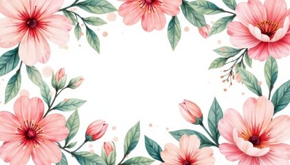 Delicate watercolor floral pattern, perfect for spring flyers , print, sunflower