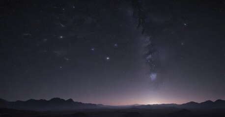 Fototapeta premium Dark velvet sky, myriads of distant stars shimmering , galaxy, picture