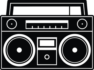 Obraz premium boombox on white background