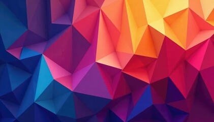 Fototapeta premium Geometric shapes, vibrant color blend, endless repeat , trendy, wallpaper