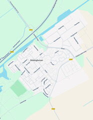Urban city map of Biddinghuizen, The Netherlands