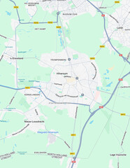 Urban city map of Hilversum, The Netherlands