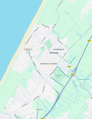 Urban city map of Noordwijk, The Netherlands