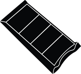 chocolate bar unwrapped on white background  