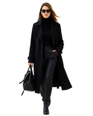 Confident Woman in High Fashion Streetwear and Sunglasses