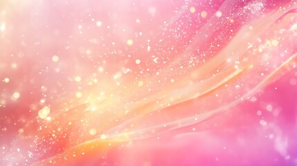 Glitter festive pastel pink background with blurred sparkles, Christmas, birthday or holiday background