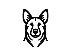 Simple Minimalist Dog Logo for Pet Business
