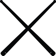 drumsticks crossed on white background
