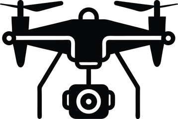 drone with camera on white background 