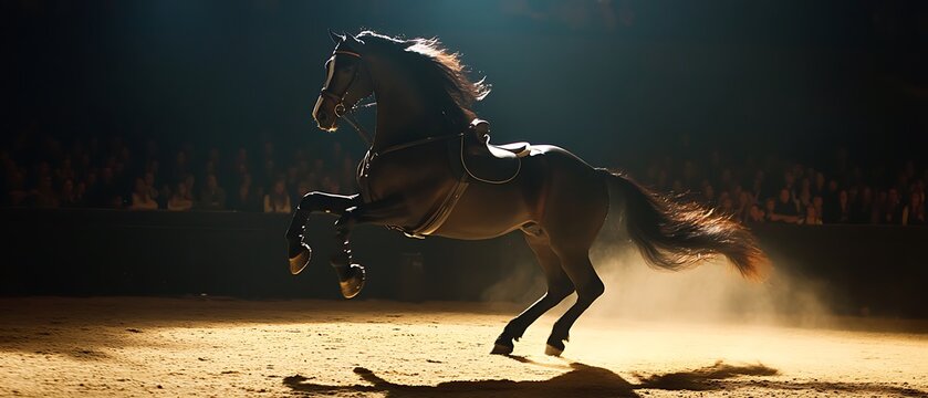 gait American Saddlebred performing with high step