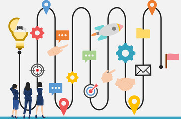 新規事業を始めるイラスト