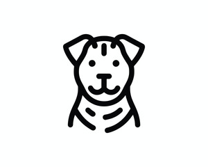 Modern Dog Logo Design with Clean Lines
