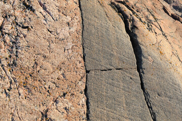 Smooth and rough rock