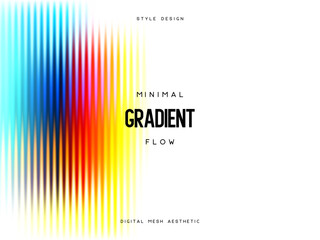 3d glassmorphism glass with iridescent colors on the white. Abstract gradient background. Corrugated trendy texture. Vector illustration.