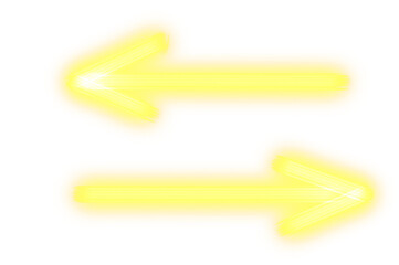 directions, arrows, directional traffic signs in bright neon yellow