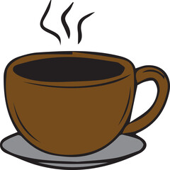 brown hot coffee cup icon