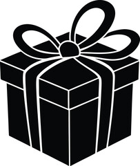 gift box with ribbon on white background  .eps