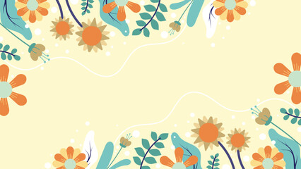 Flower Spring Vector Background
