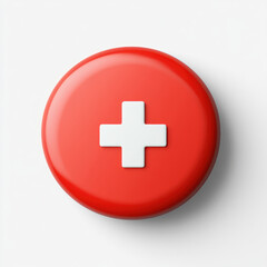 Obraz premium switzerland flag button