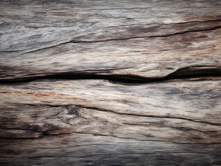 Textured Natural Wood Surface with Cracks and Rustic Detail