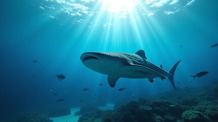 Obraz premium Oceanic Majesty: Whale Shark Expedition