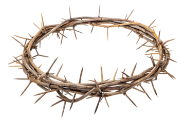 Crown of thorns isolated on black background symbol of christian faith